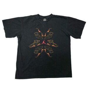 VTG Nike Shirt Mens L Black Streetwear Air Jordan 7 Shoe Citrus Basketball 3333